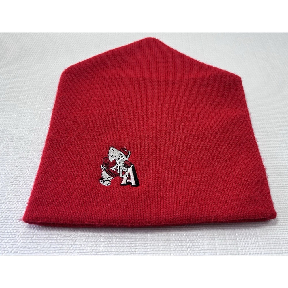 Alabama Crimson Tide Big AI Elephant Mascot Winter Beanie Red Hat Football